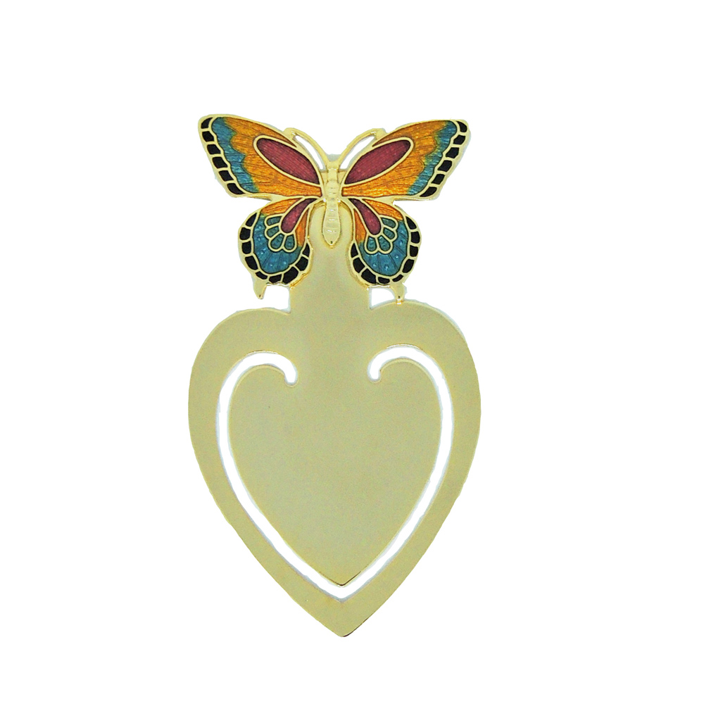 Enamel bookmark | custom enamel bookmark | cloisonne heart shaped bookmark