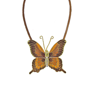 colorfast enamel butterfly necklace