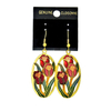 enamel earrings, Cloisonne charm earrings
