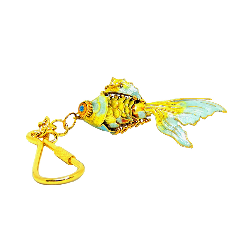 key chain | Cloisonne gold fish key chain