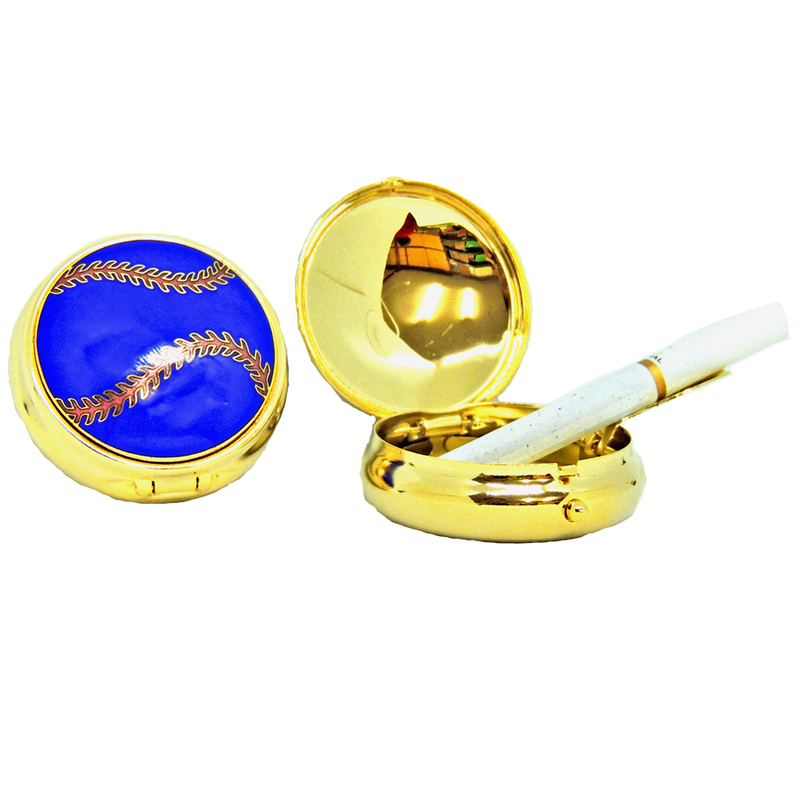 Custom ashtray | pocket ashtray | Cloisonne round shaped portable ashtray