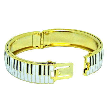 copper bracelet, enamel bracelet, cloisonne piano key board bracelet 