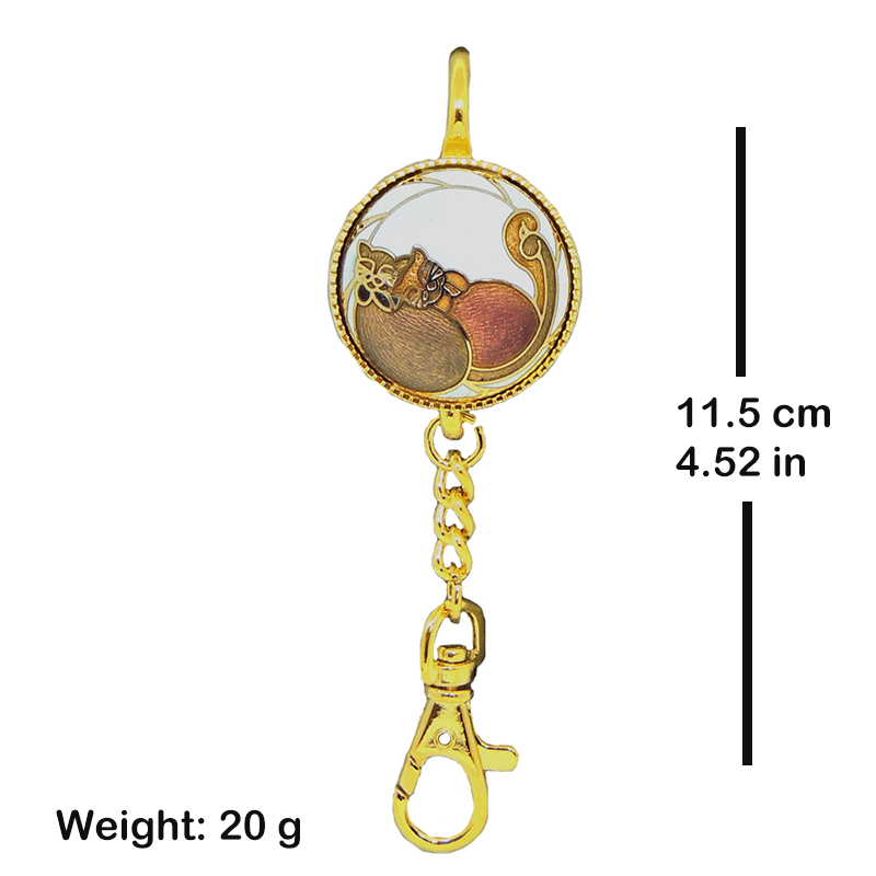 Custom keychains | Enamel key chain | Cloisonne hook style key chain-Round 