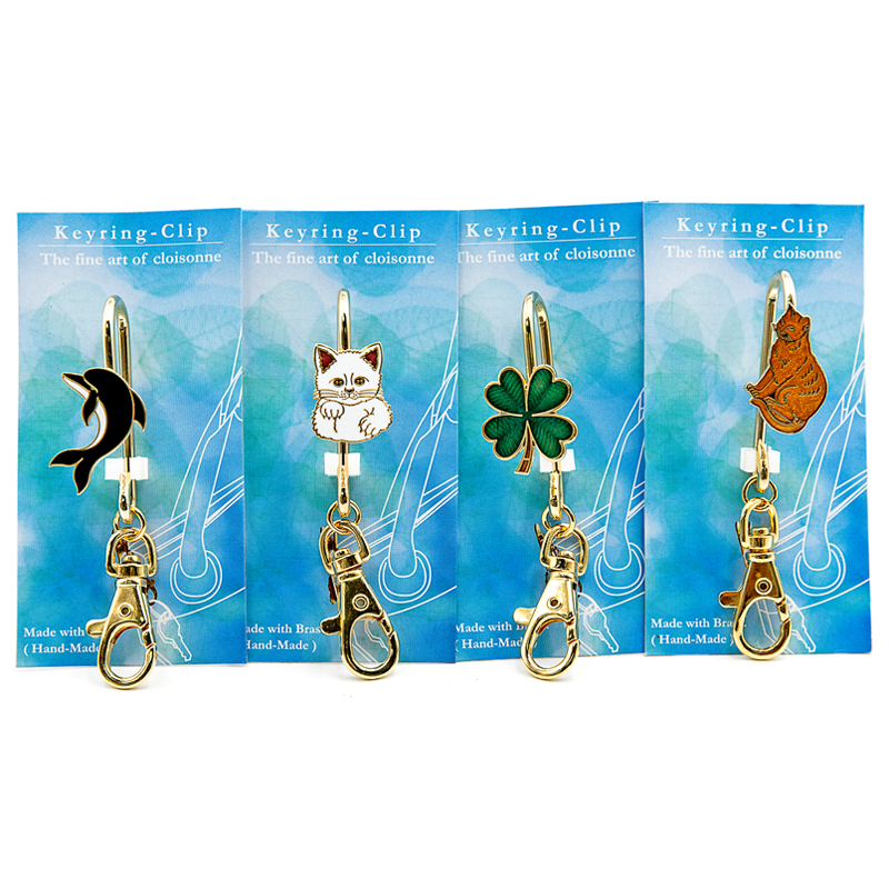 Custom keychains | enamel key chain | Cloisonne hook style key chain-short 